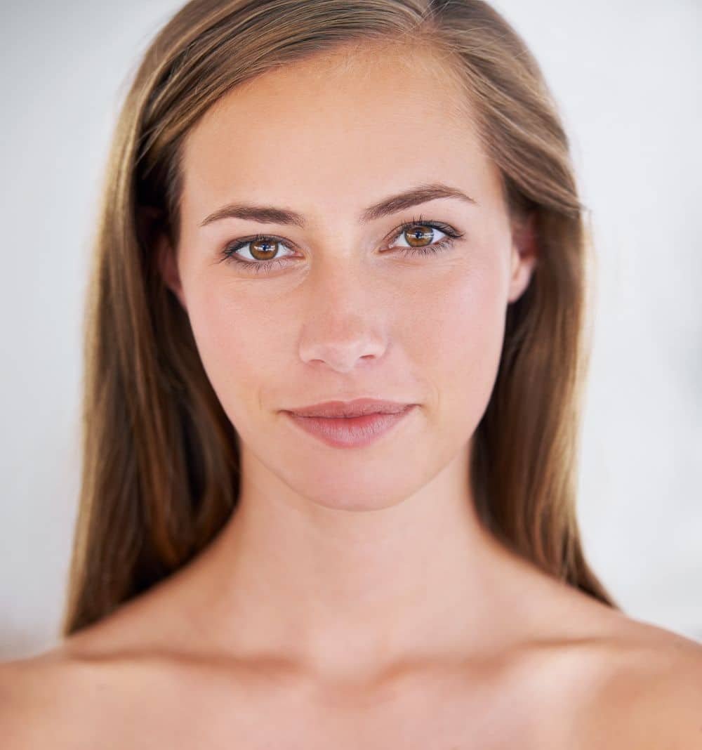 Woman with radiant, healthy skin representing PRP treatment results